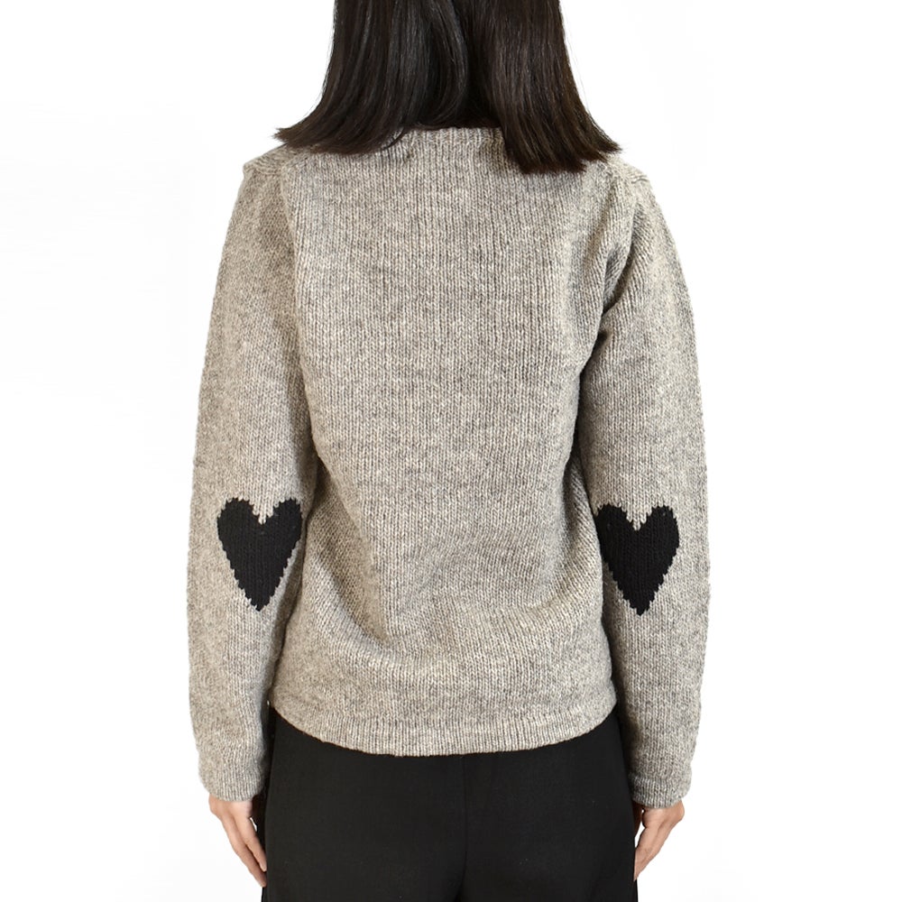 ポンデシャロン (PONT DE CHALONS) ペルーニットハートパッチ無地PO PERUVIAN KNIT HEART PATCH PULLOVER セーター 22650112
