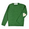 ポンデシャロン (PONT DE CHALONS) ペルーニットハートパッチ無地PO PERUVIAN KNIT HEART PATCH PULLOVER セーター 22650112 45.グリーン